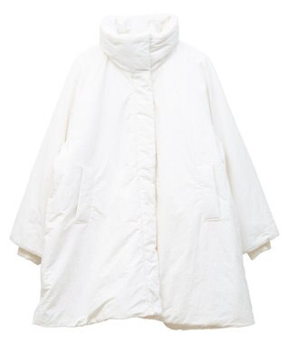 Green Parks シームレス中綿ドロストコート Off White