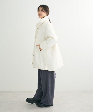 Green Parks シームレス中綿ドロストコート Off White