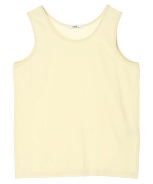 earth music&ecology ＳＥＴ２点クレープリボンブラウス＋インナー Yellow