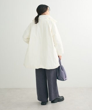 Green Parks シームレス中綿ドロストコート Off White