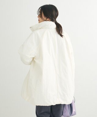 Green Parks シームレス中綿ドロストコート Off White