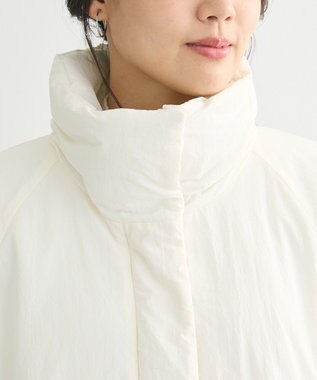 Green Parks シームレス中綿ドロストコート Off White