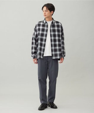 UNFILO MENS COTTON TOUCH 機能美パンツ ストレート チャコール