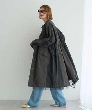 YECCA VECCA 【リバーシブル】2wayミリタリーコート Charcoal Gray
