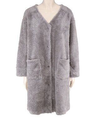 San-ai Resort（三愛水着楽園） 【fuwamoko home northerly】ふわもこロングカーデ 【northerly】 グレー