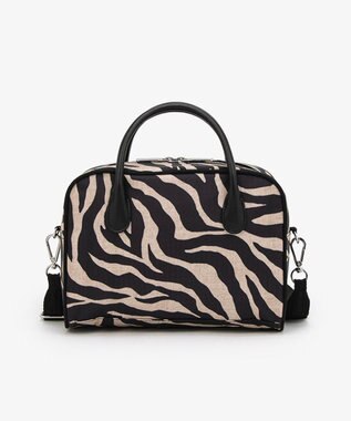 LeSportsac SQUARE TH CROSSBODY/アップタウンラフィアゼブラ/ブラック アップタウンラフィアゼブラ/ブラック