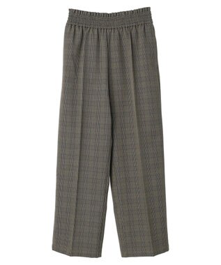 AMERICAN HOLIC ウエストイージーストレートパンツ Check Black