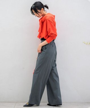 23区 S 【CLASSY.11月号掲載/洗える】ドライ2WAYストレッチ ワイドパンツ グレー系