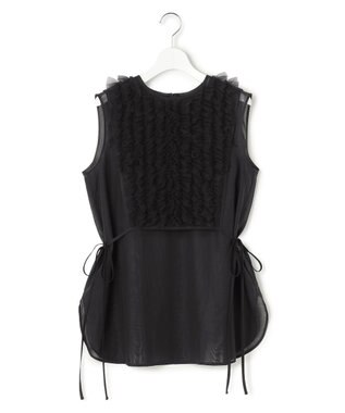 23区 【GOLD LABEL】コットンオーガンジー ジレコンビ ブラウス ブラック系