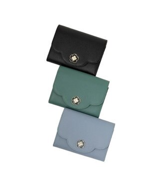 CLATHAS ペルル 二つ折り財布 ブルー