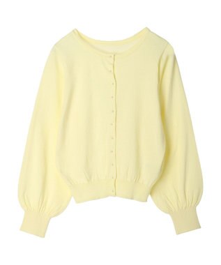 earth music&ecology 前後２ＷＡＹちびパールボタンカーディガン Yellow
