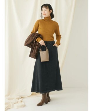 CRAFT STANDARD BOUTIQUE ウォッシャブルリブタートルニットプルオーバー Mustard