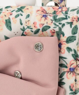 ANY KIDS リボン 移動 ポケット ポシェット ピンク×花柄