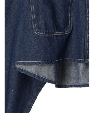 earth music&ecology スクエアデニムシャツ Indigo