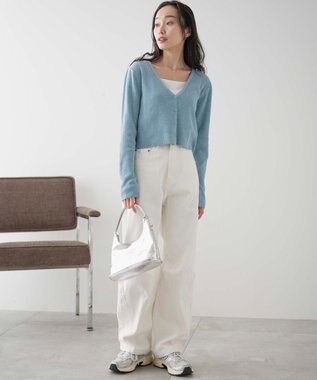 WEGO カーブデニムパンツ ホワイト