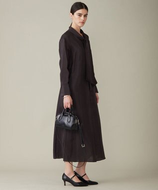 ICB キュプラシルキーオーガンジー ワンピース バーントブラウン系