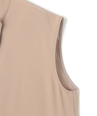 BEIGE， 【洗える】FLEUR / フロントボタンノースリーブブラウス Beige