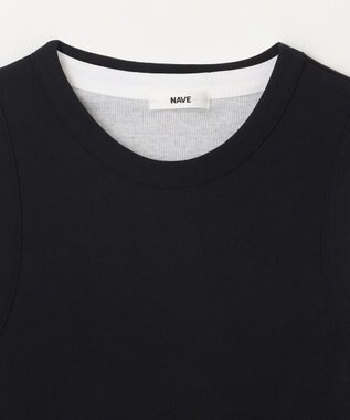 NAVE 【Nave・otona MUSE別注/洗える】レイヤードカットソー 2枚セット ブラック系