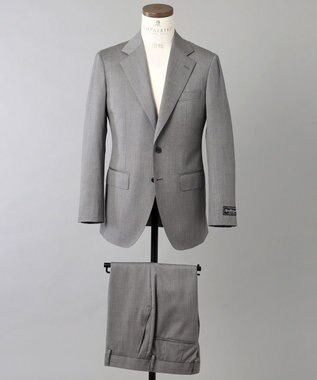 GOTAIRIKU 【御幸毛織】ニュージーランドメリノSuper120'sツイル スーツ グレー系1