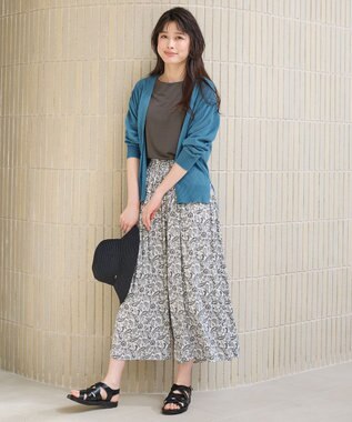 ANY L 【ウエストゴム】リラックススカーチョ ペイズリー