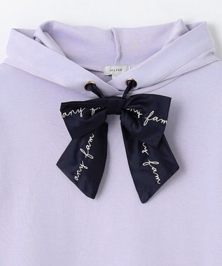 ANY KIDS フード付き ダンボール トレーナー サックスブルー