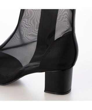 MODE ET JACOMO <noyau>ブロックヒールチュールブーツ ブラック