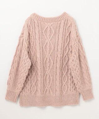 GRACE CONTINENTAL スパングルケーブルニット ピンク