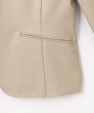 J.PRESS LADIES 【セットアップ対応・洗える・UVケア・吸水速乾】OXIJEWELストレッチ ノーカラー ジャケット ベージュ系