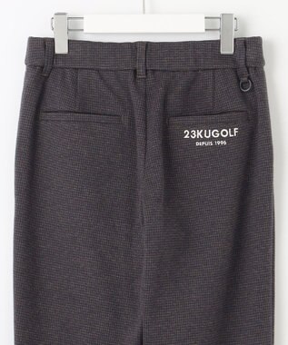 23区GOLF 【WOMEN】【ストレッチ】千鳥柄プリント パンツ ダークブラウン系5