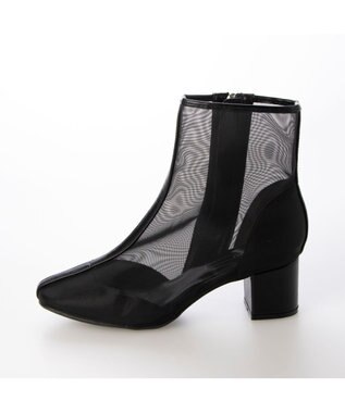 MODE ET JACOMO <noyau>ブロックヒールチュールブーツ ブラック