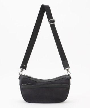 JOSEPH ABBOUD  【軽量/コンパクト】ライトスウェード ハーフムーン　バッグ ブラック系