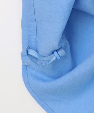 ANY ヨーロピアンリネンハーフスリーブシャツ ブルー