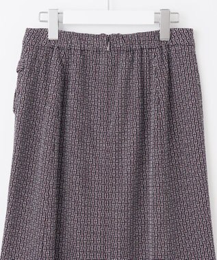 J.PRESS LADIES 【洗える】幾何ジャカード スカート ネイビー系5