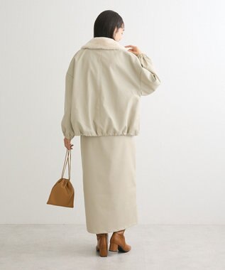 Green Parks ・ＥＬＥＮＣＡＲＥ　ＤＵＥフェイクレザーＺＩＰブルゾ Ivory