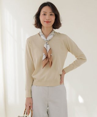 J.PRESS LADIES HIGH GAUGE BASIC Vネック ニット