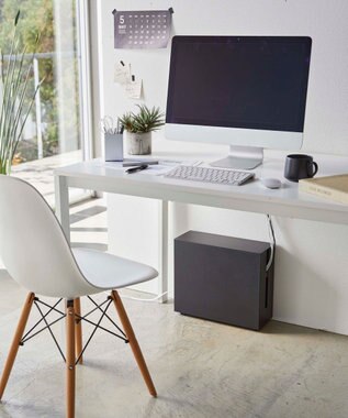 tower キャスター付きケーブル収納ラック タワー ブラック ブラック