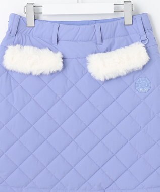 23区GOLF レディな防寒アイテム【WOMEN】ダイヤキルト 中綿スカート 保温性◎寒い朝に最適 ふじ色系