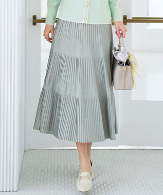ANY SIS L プリーツ切替 スカート