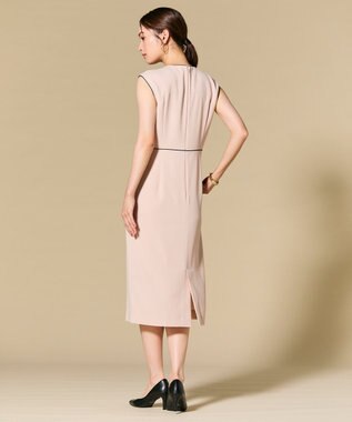 BEIGE， 【セットアップ対応】CINDY / クルーネックドレス Nude × Black