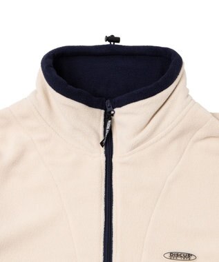 WEGO DISCUSフリースハーフジップPO ホワイトアイボリー