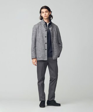 J.PRESS MEN ショートカーコート スタンドカラーブルゾン グレー系3