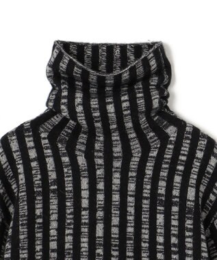 JOSEPH ストライプアニメーション　ハイネックニット Ivory Combo