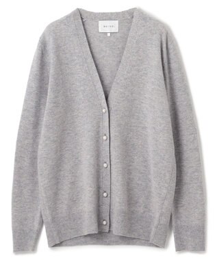 BEIGE， 【WEB限定・洗える】ALSACE / パール釦ウールニットカーディガン L.Gray