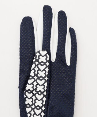 23区GOLF 【WOMEN】手元を華やかに！モノグラム 合皮 グローブ ネイビー系5