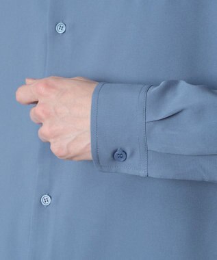 WEGO ワンポイントルーズシャツ（LS） ブルーその他