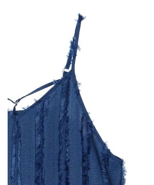 Green Parks フェザージャガードキャミワンピース Blue