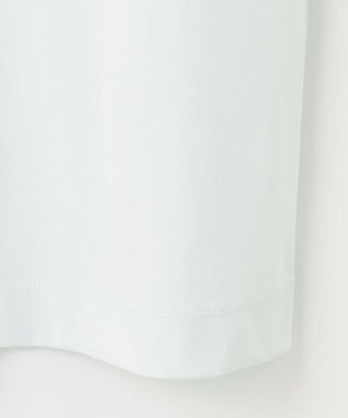 自由区 S 【洗える】タックギャザーネック Tシャツ サックス