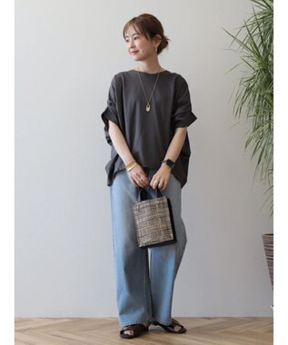 AMERICAN HOLIC ドルマン変形カットプルオーバー Charcoal Gray