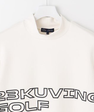 23区GOLF 【MEN/キングサイズ】【UVカット・吸水速乾】グラフィック モックネックシャツ ホワイト系