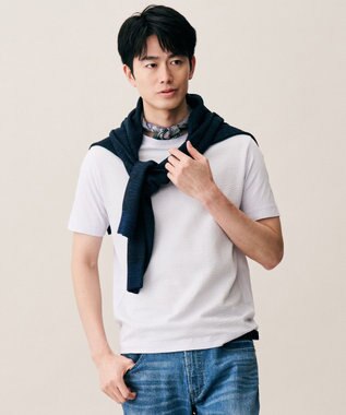 JOSEPH ABBOUD 【オーガニックコットン使用・日本製・26SS新色】JOEコットンサッカークルーネック Tシャツ ホワイト系